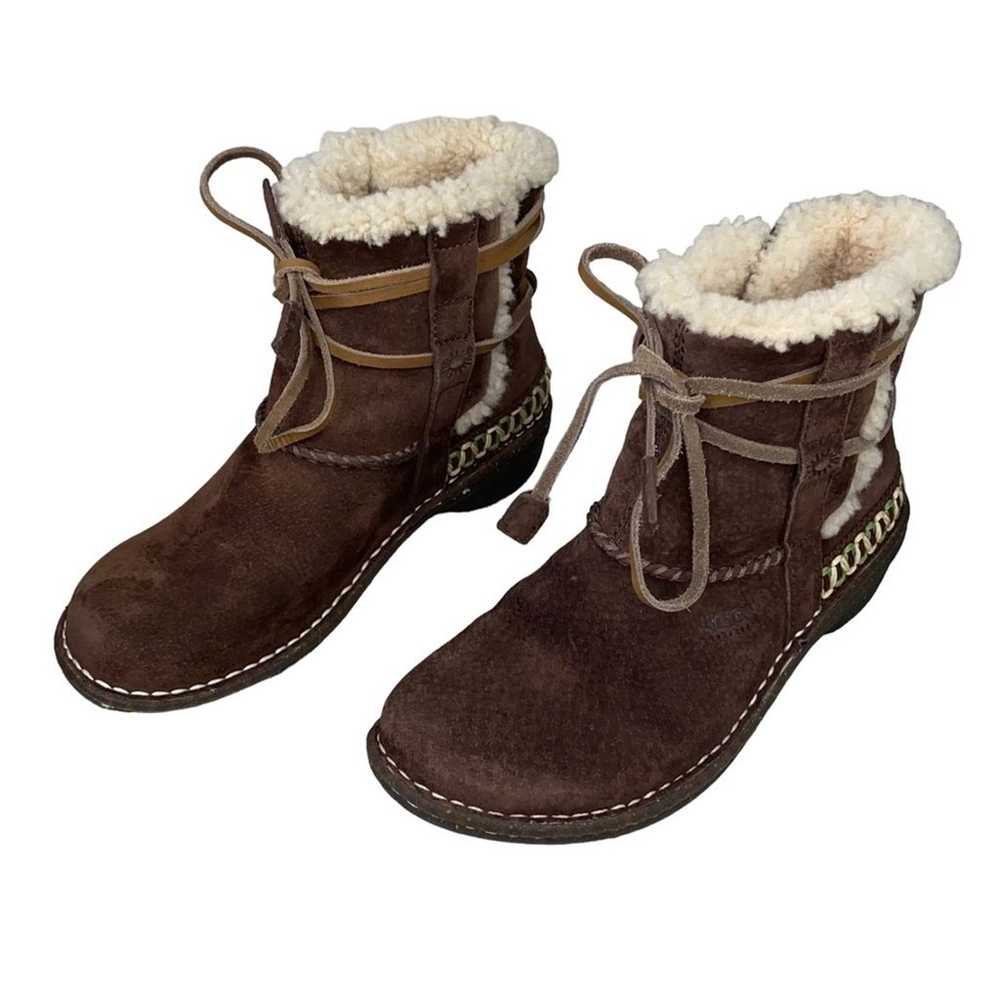 UGG Women’s Cove Brown Suede 5178 Shearling Ankle… - image 5