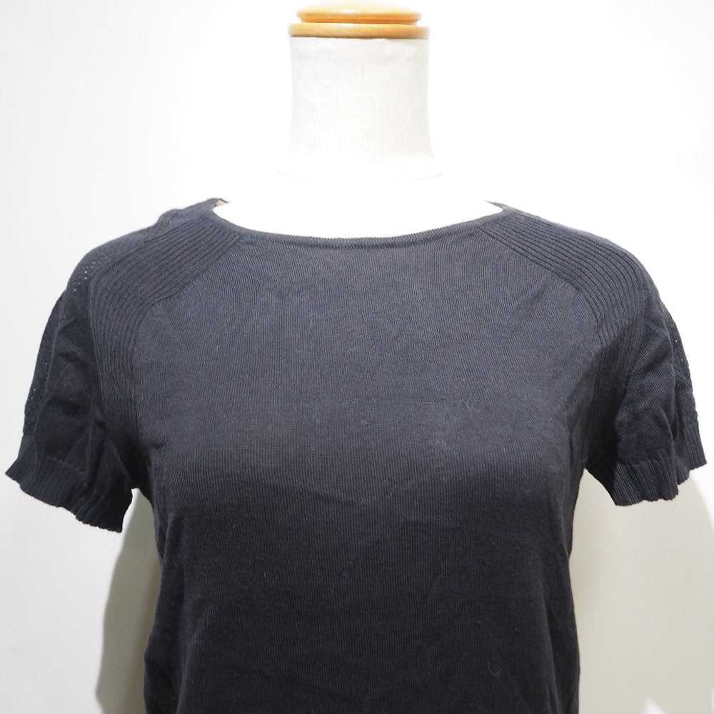 CHANEL Short sleeve shirt P32556K00671 cotton bla… - image 4