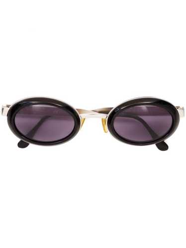 CHANEL Pre-Owned 1990s oval-frame sunglasses - Sil