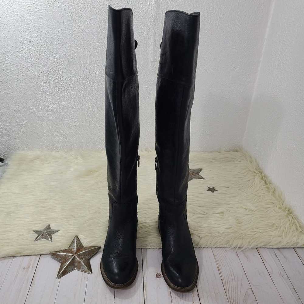 Franco Sarto Haleen Over The Knee Boots black lea… - image 4