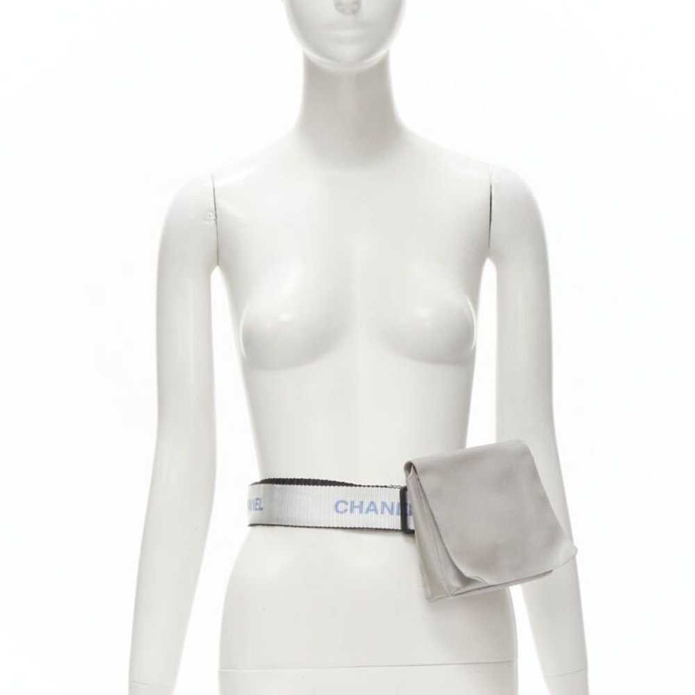 Chanel CHANEL 1990's Vintage silver nylon logo st… - image 2