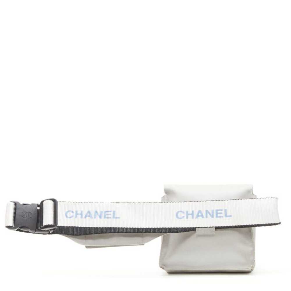 Chanel CHANEL 1990's Vintage silver nylon logo st… - image 4