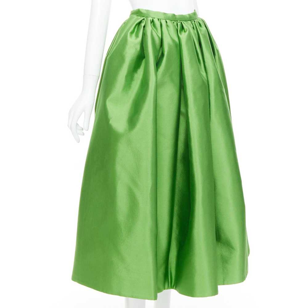 Prada PRADA 2022 green silk duchesse high waisted… - image 3