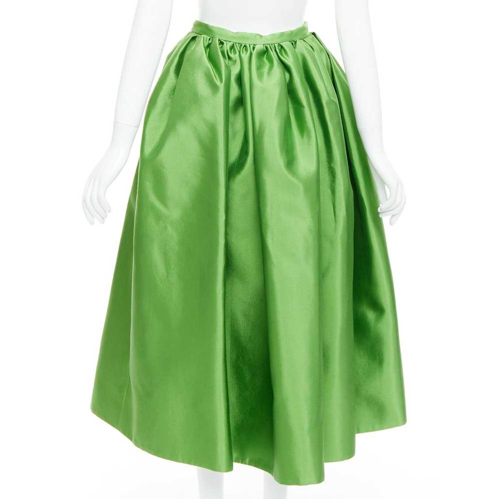 Prada PRADA 2022 green silk duchesse high waisted… - image 5