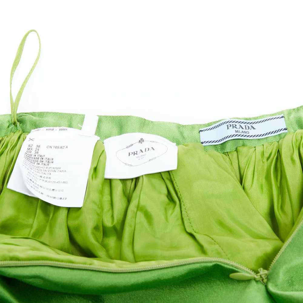 Prada PRADA 2022 green silk duchesse high waisted… - image 8