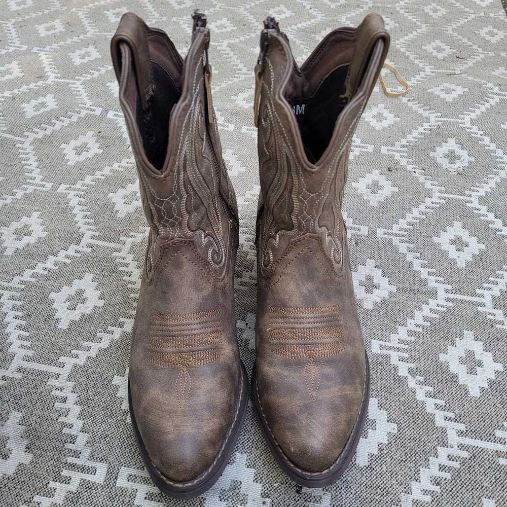 Durango Crush Distressed shortie Cowboy Boots Wmn… - image 3