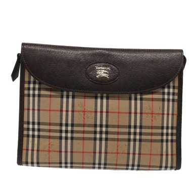 Burberry Nova Check Beige Canvas Clutch Bag (Pre-… - image 1