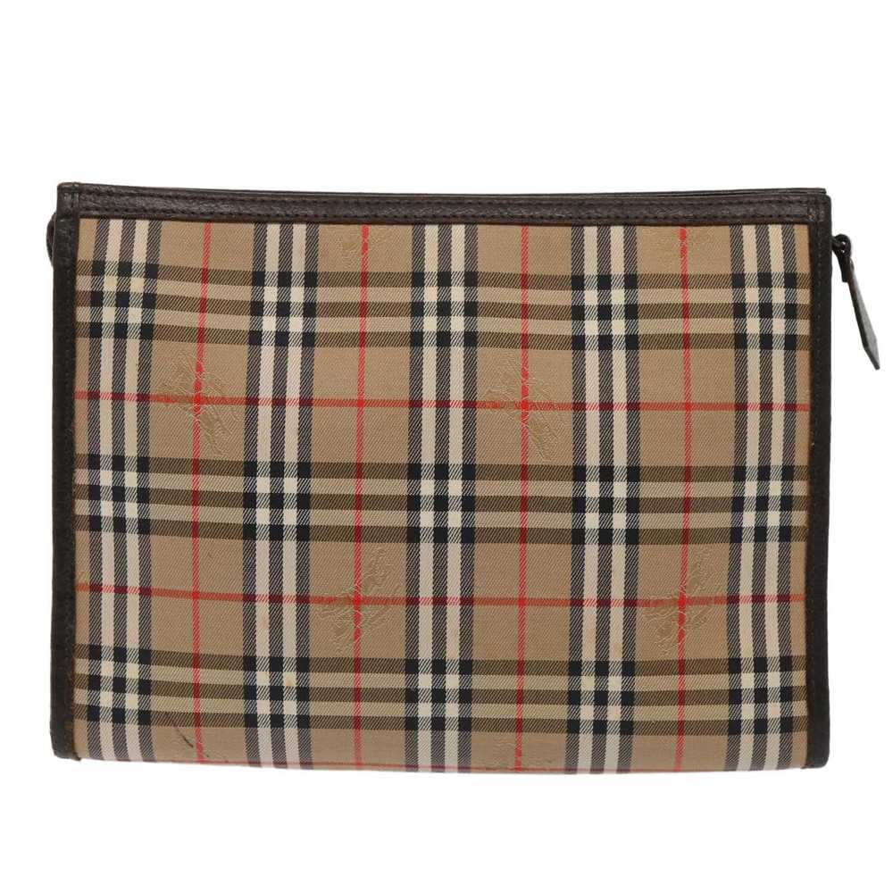 Burberry Nova Check Beige Canvas Clutch Bag (Pre-… - image 2