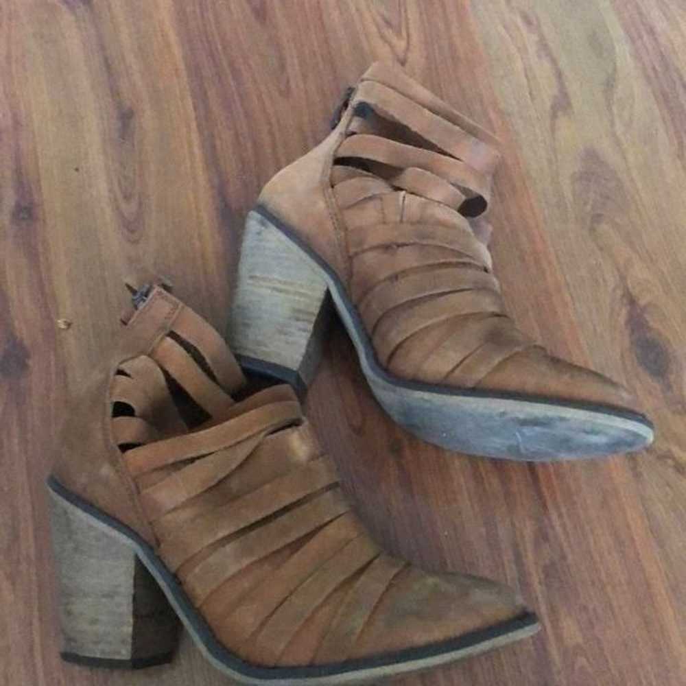 Free People Rustic strappy boots. distressed 38 - image 2