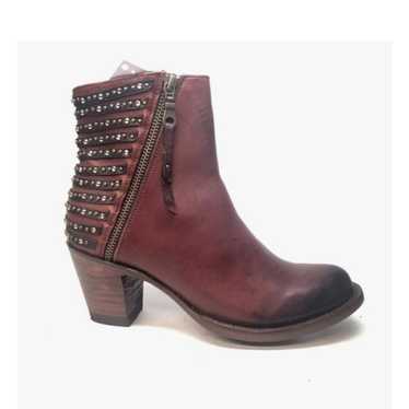 Denver  Lady Gabriel Brown Leather Studded Ankle B