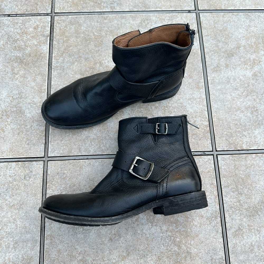 Frye Tyler Engineer Black Leather Boots - image 2