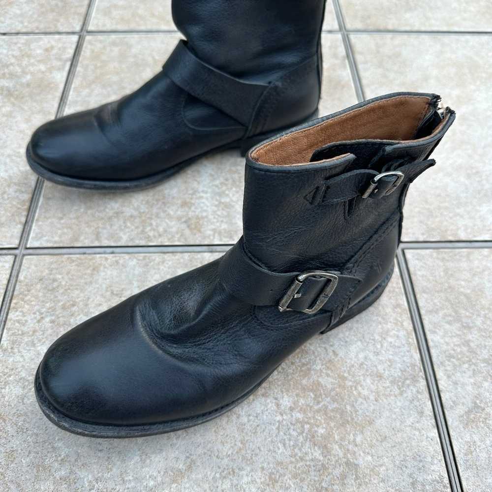 Frye Tyler Engineer Black Leather Boots - image 4