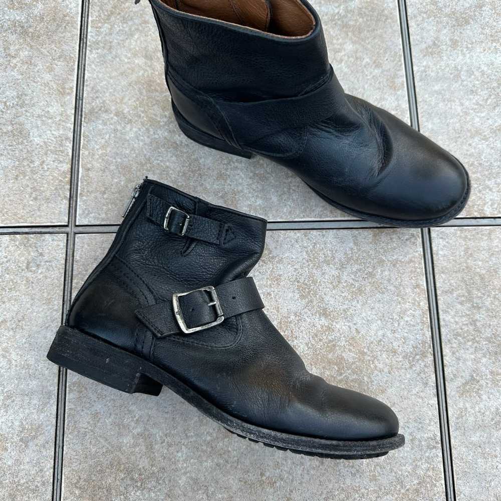 Frye Tyler Engineer Black Leather Boots - image 6