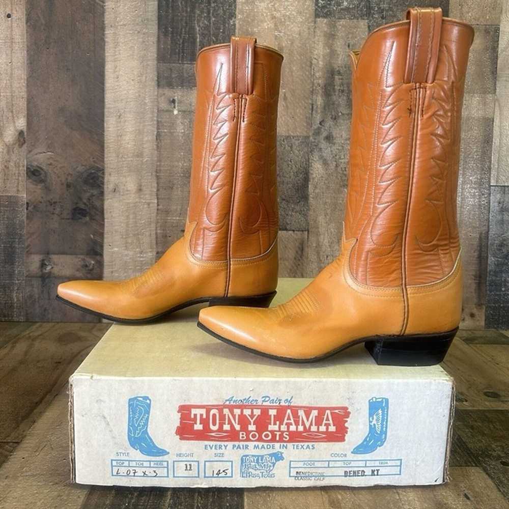 Tony Lama Vintage Gold Label Cowboy Boots Womens … - image 10