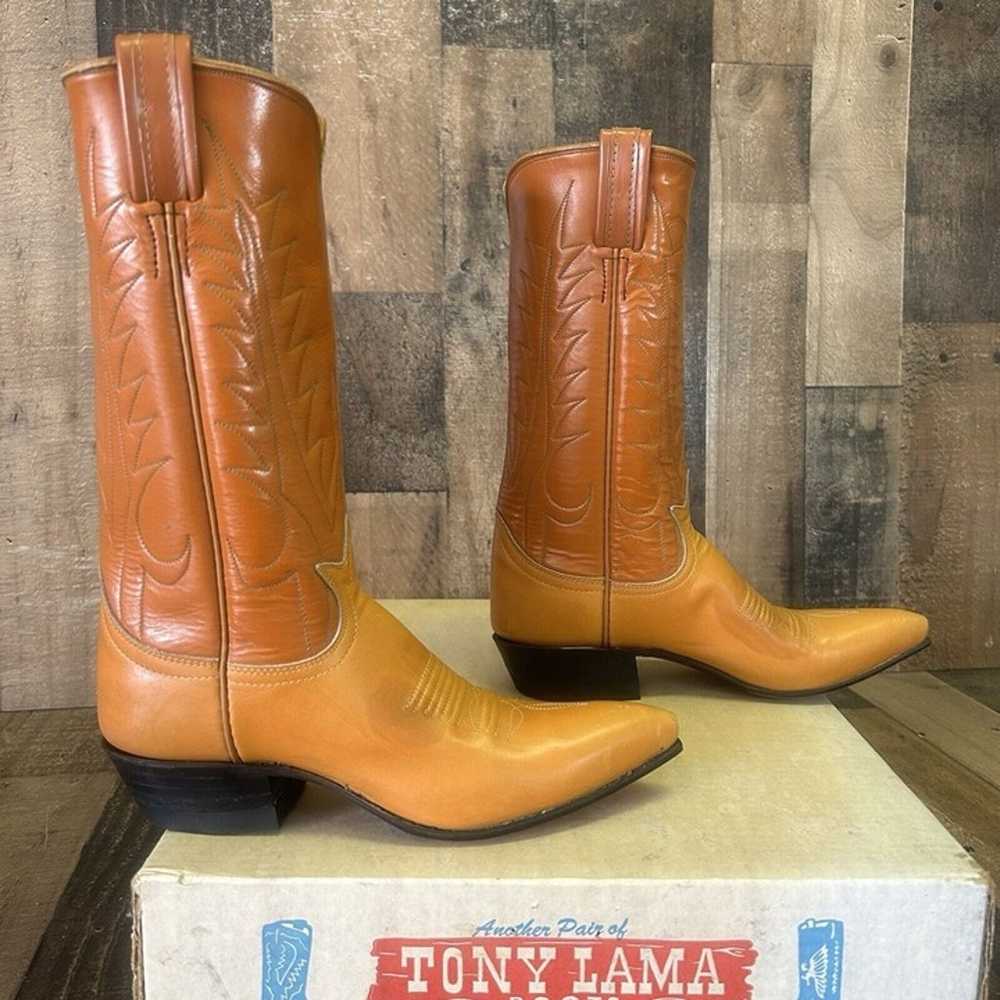 Tony Lama Vintage Gold Label Cowboy Boots Womens … - image 11