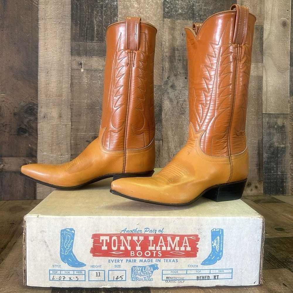 Tony Lama Vintage Gold Label Cowboy Boots Womens … - image 12