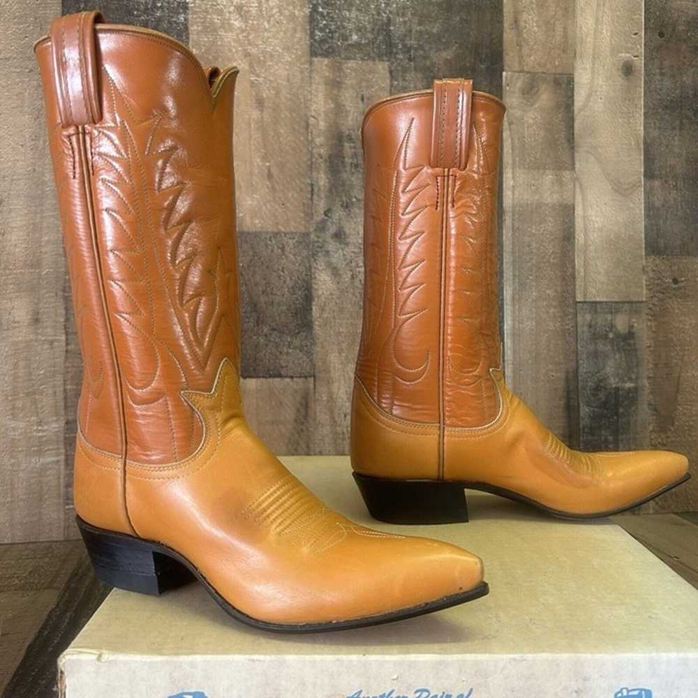 Tony Lama Vintage Gold Label Cowboy Boots Womens … - image 5