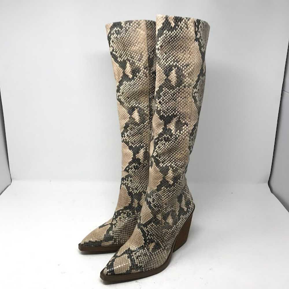 Vince Camuto Gravana Knee High Boots 5.5 Snake Pr… - image 2