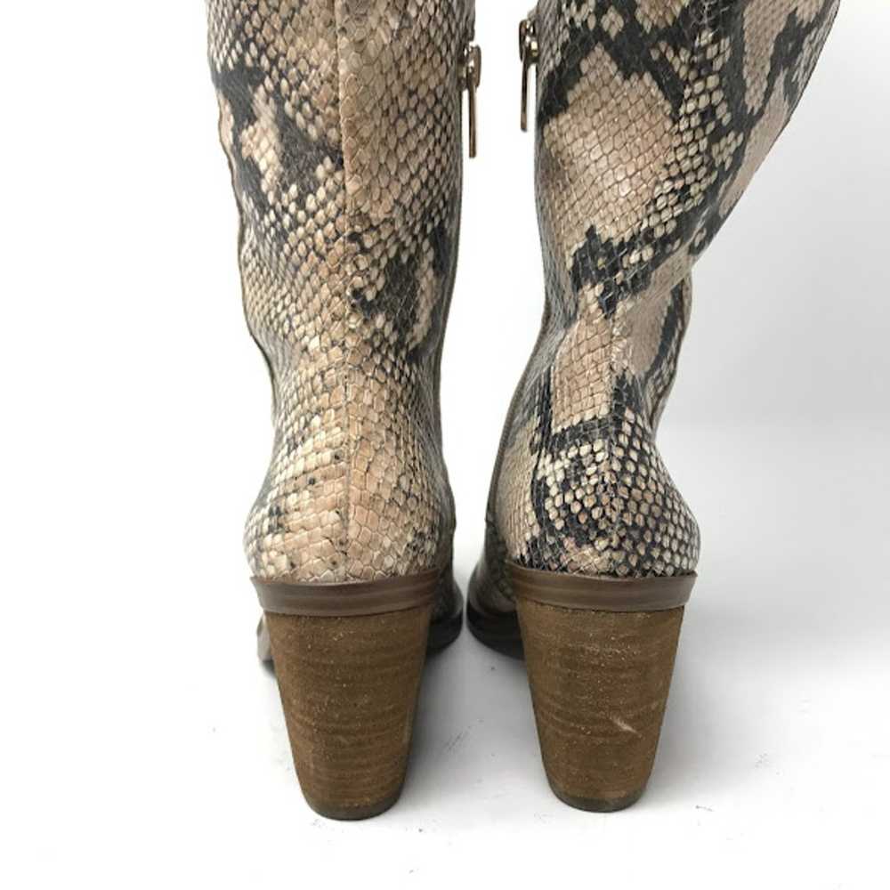 Vince Camuto Gravana Knee High Boots 5.5 Snake Pr… - image 5