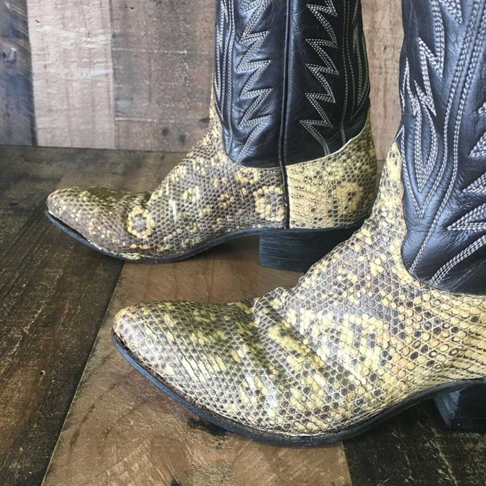 Tony Lama Gold Label Vintage Lizard Cowboy Boots … - image 8