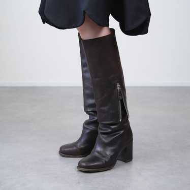 CHANEL Chanel Long Boots Vintage Leather Coco Mark