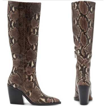 Vince Camuto Gravana Snakeskin Knee High Boots - 5