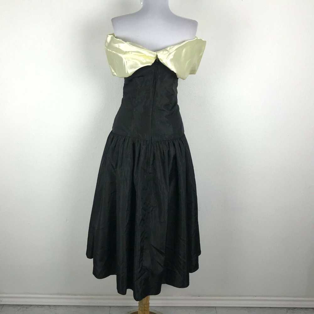 Vintage Vintage 1980s Prom Party Dress Size S Bla… - image 6