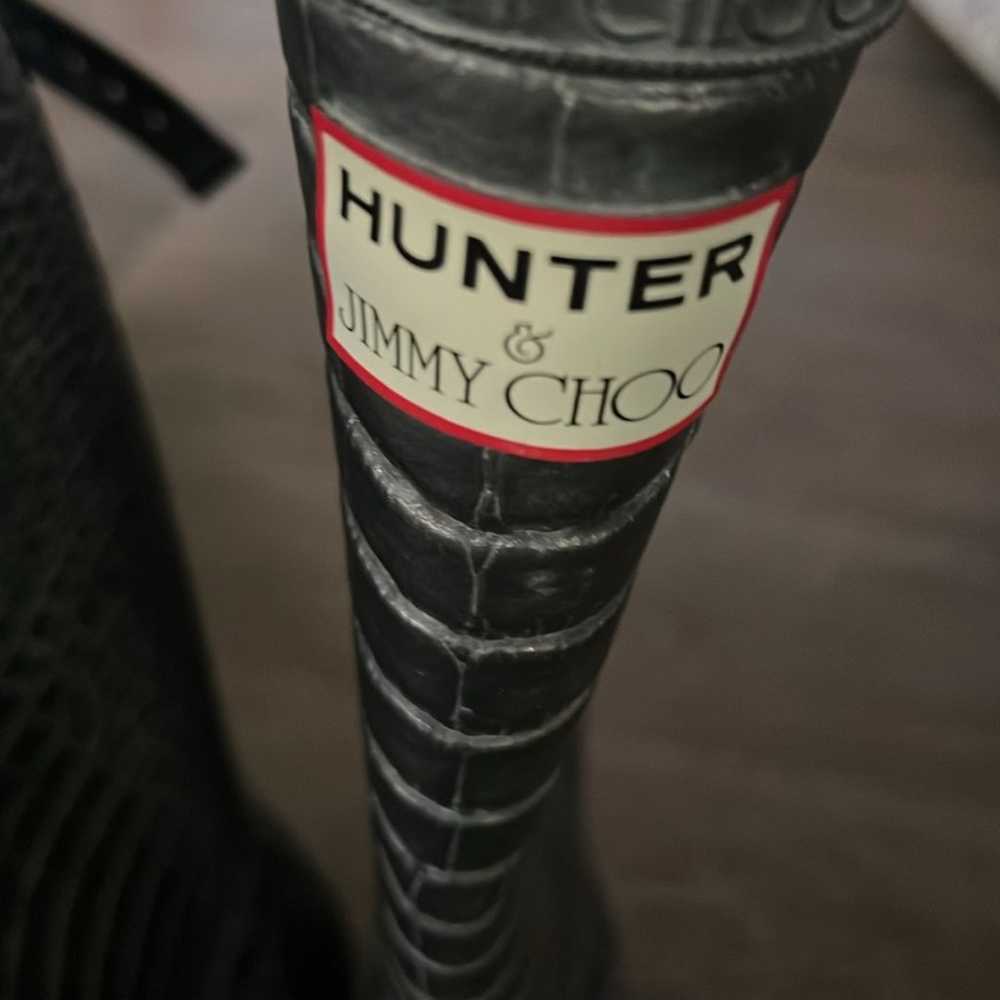 Jimmy Choo Hunter Collab. Anthracite grey tall fa… - image 2