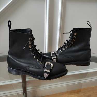 Dr Martens Ulima combat boots buckle Goth Punk wom