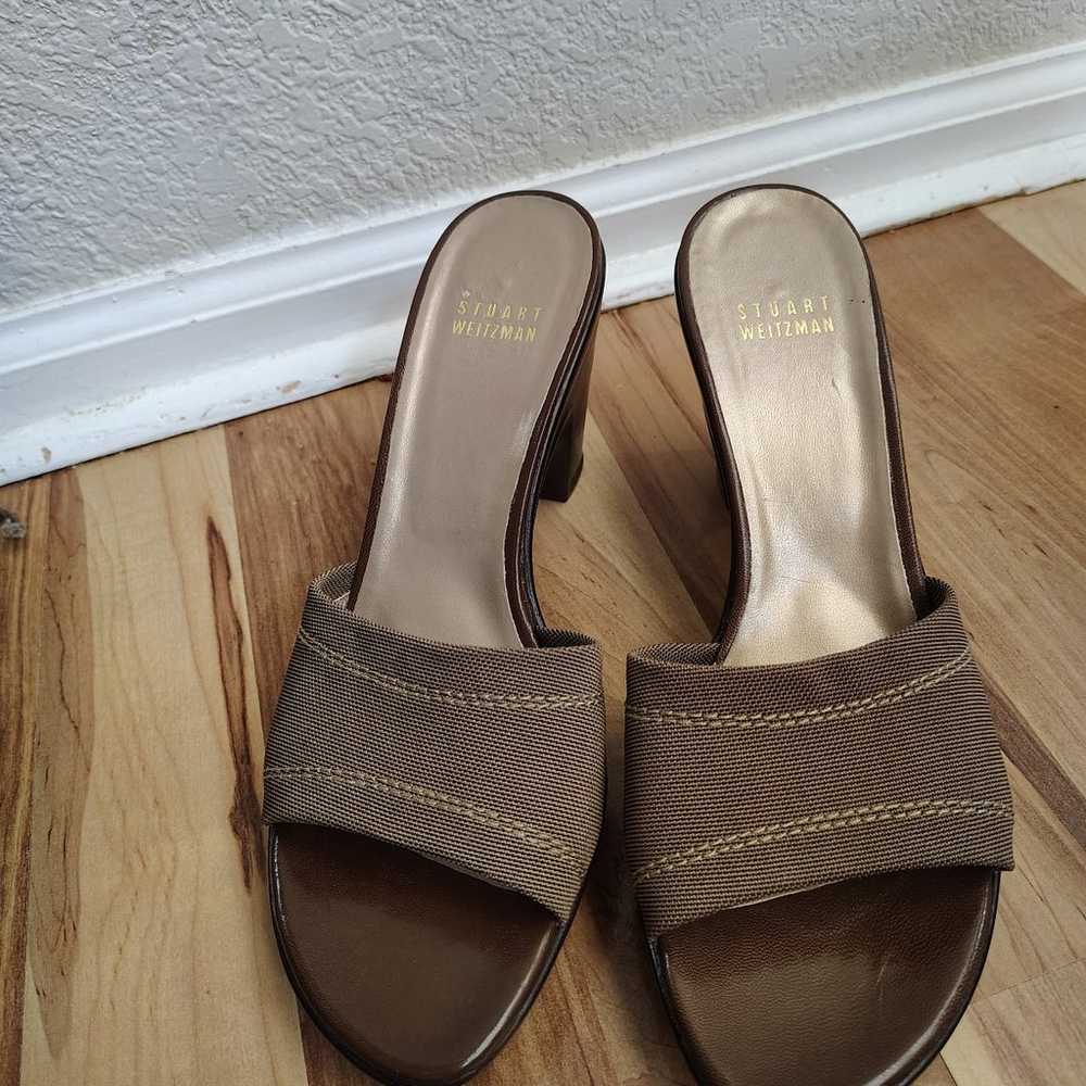 Vintage Y2K Stuart Weitzman Slip On Heels Low Wom… - image 1