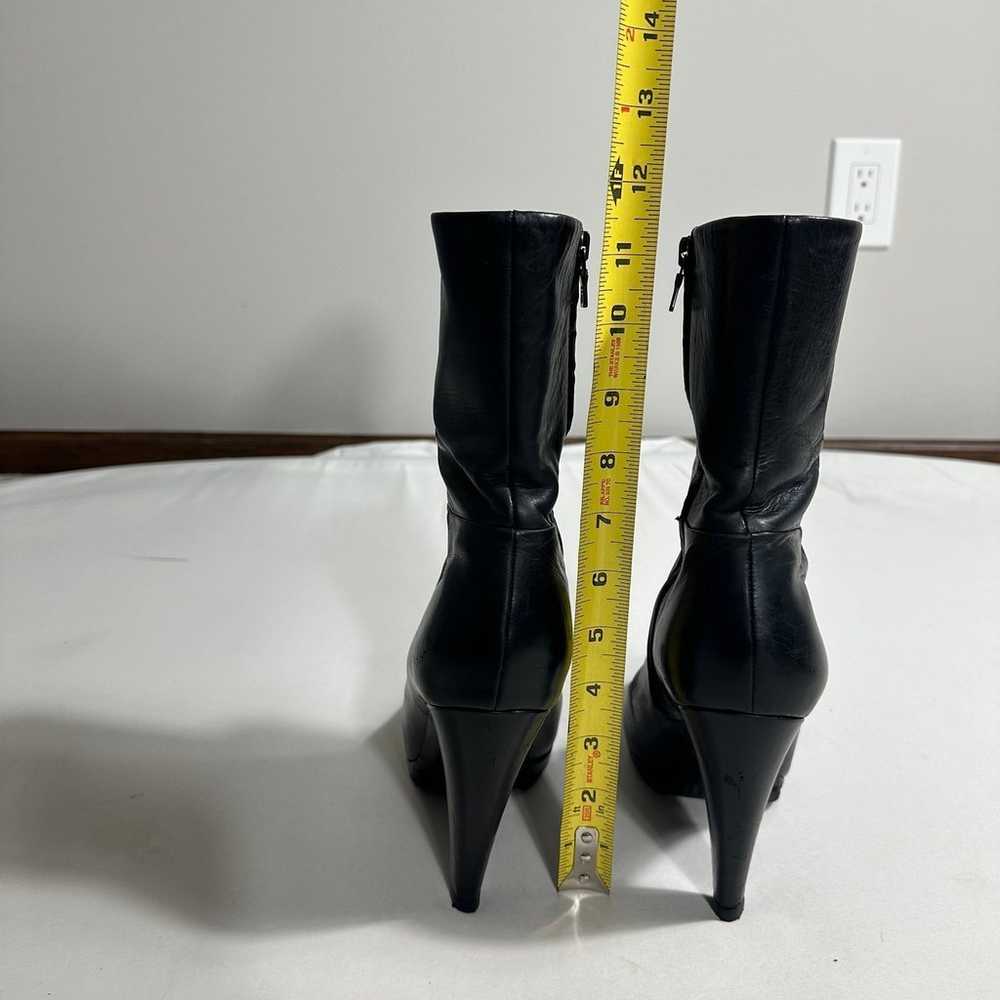 PRADA Womens Boots Sz 39,5 Platform Heeled Black … - image 12