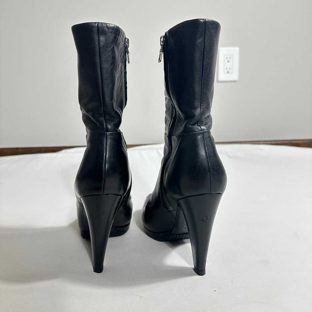 PRADA Womens Boots Sz 39,5 Platform Heeled Black … - image 4