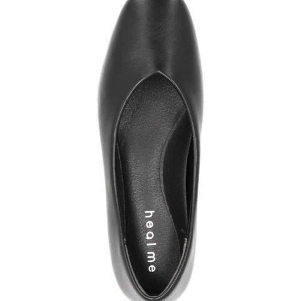 Heel Me Flat Pumps Wide Width 3E Black - image 3