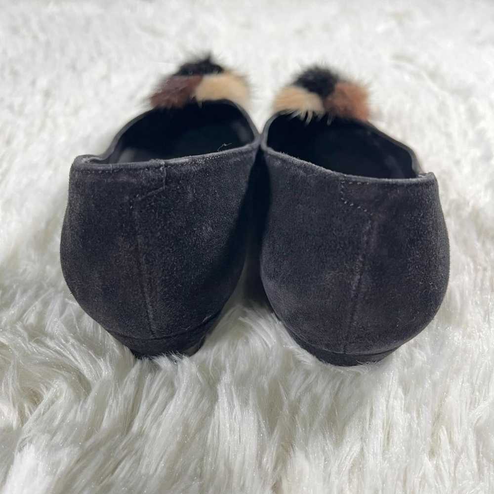 DIANA Flat Shoes with Fur, Black, 23cm - image 4