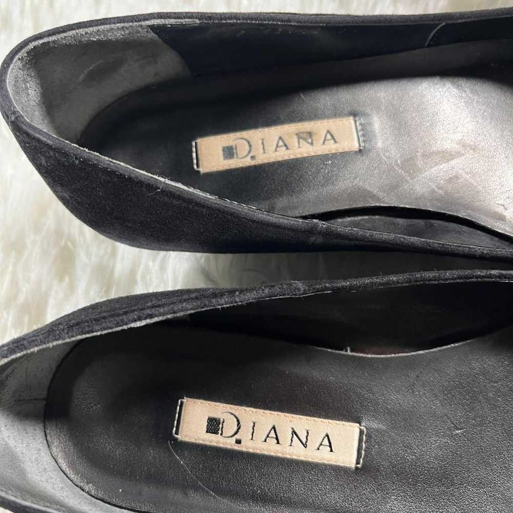 DIANA Flat Shoes with Fur, Black, 23cm - image 5