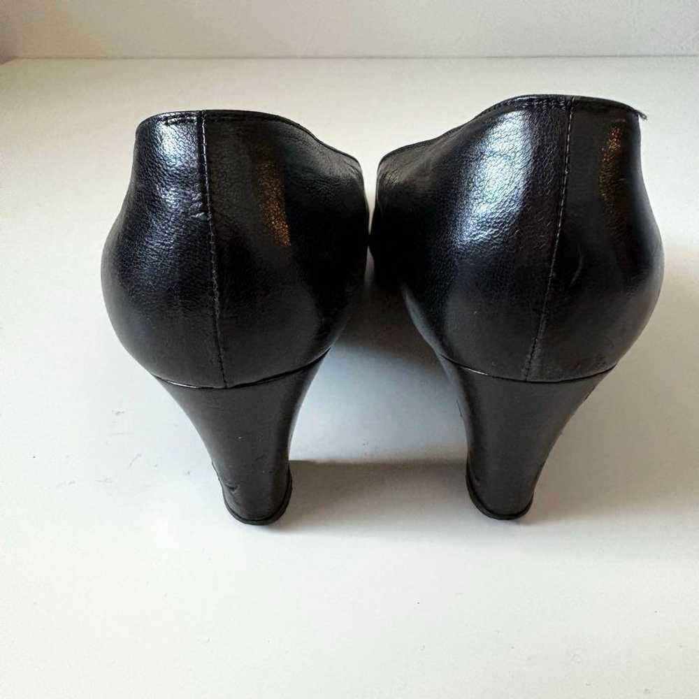 CHANEL Coco Mark Leather Pumps Size 36 1/2 Black - image 3