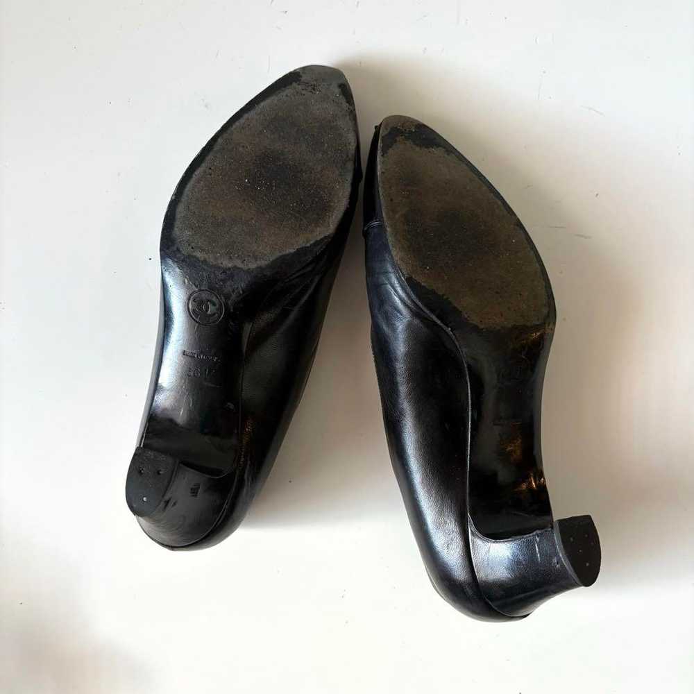 CHANEL Coco Mark Leather Pumps Size 36 1/2 Black - image 5