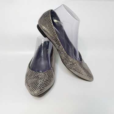 VIONIC Gem Caballo Python Pointed Toe Gunmetal Sil