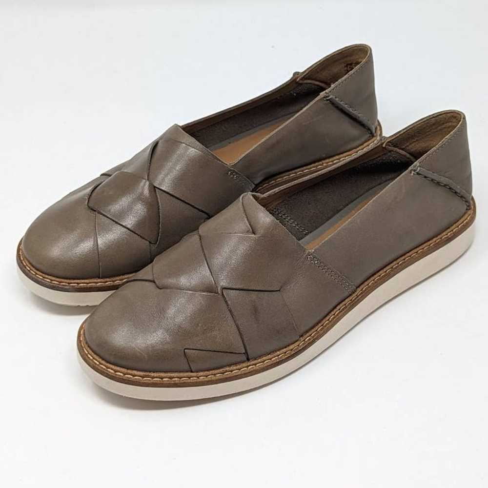 Clarks Glick Harvest Woven Leather Flats Sage Siz… - image 12