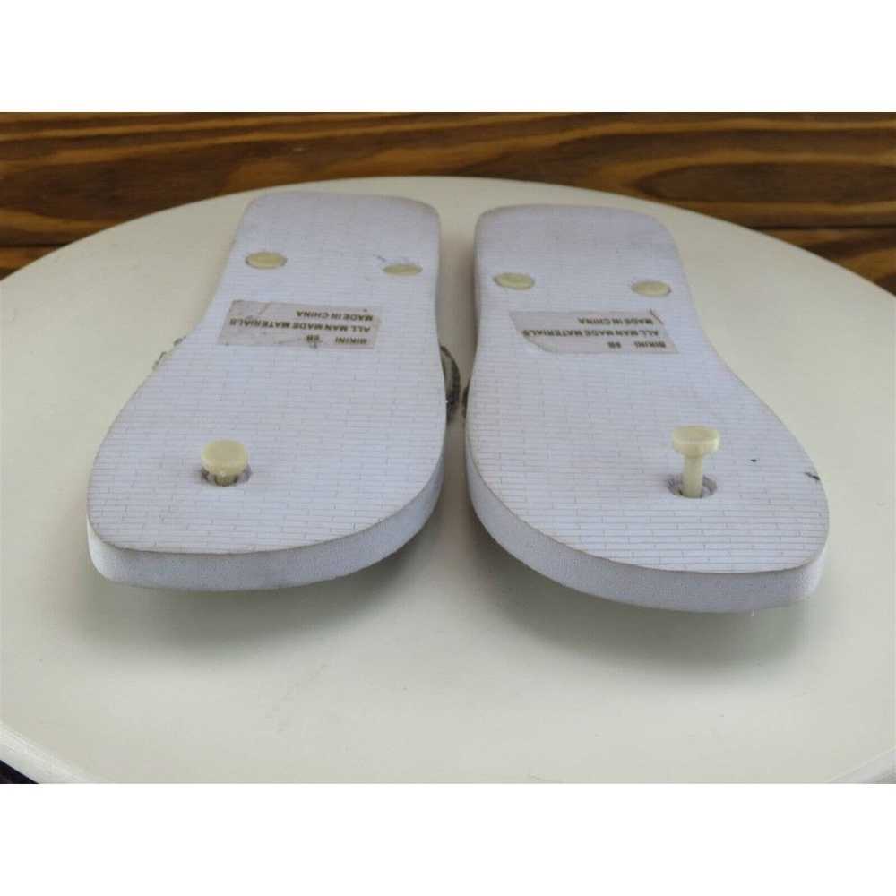 Steve Madden Size 8 Sandal Flip Flop White Synthe… - image 10