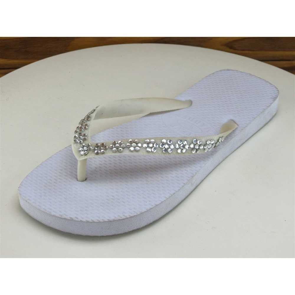 Steve Madden Size 8 Sandal Flip Flop White Synthe… - image 1