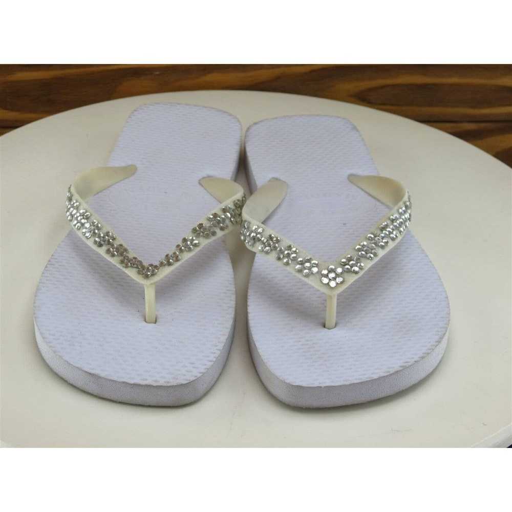 Steve Madden Size 8 Sandal Flip Flop White Synthe… - image 3