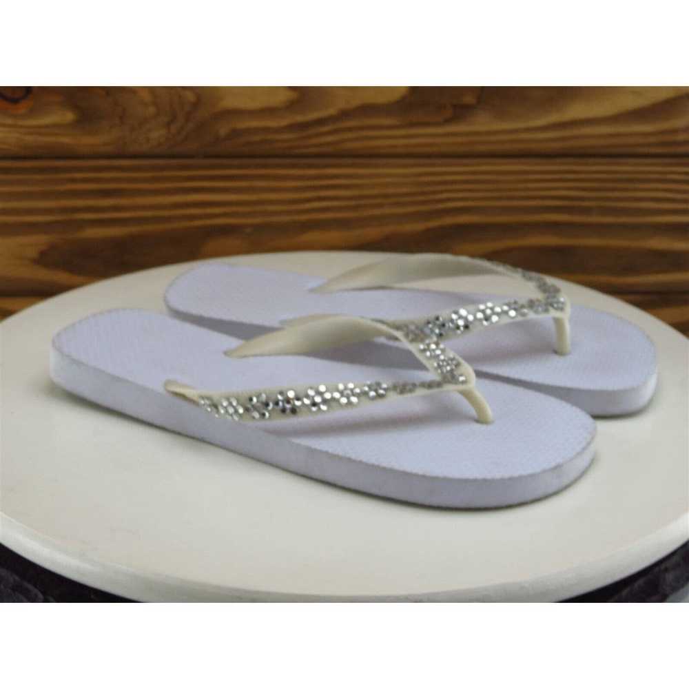 Steve Madden Size 8 Sandal Flip Flop White Synthe… - image 4