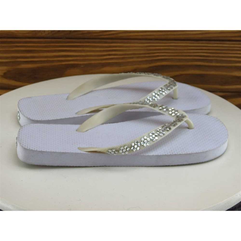 Steve Madden Size 8 Sandal Flip Flop White Synthe… - image 5