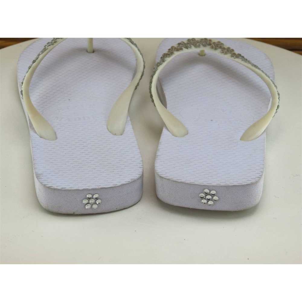 Steve Madden Size 8 Sandal Flip Flop White Synthe… - image 7