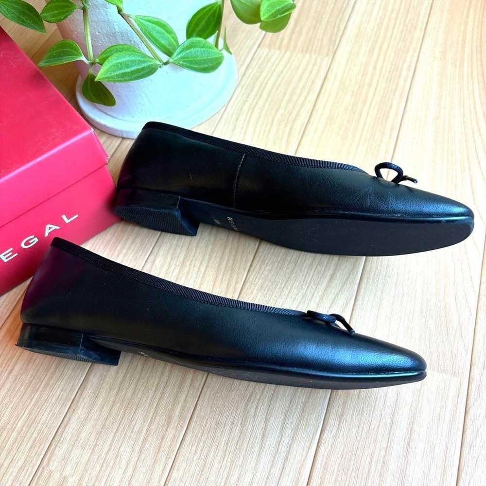 REGAL black flat shoes with ribbon - image 3