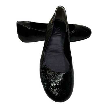 Tory Burch Black Travel Crinkle Ballet Flats with… - image 1