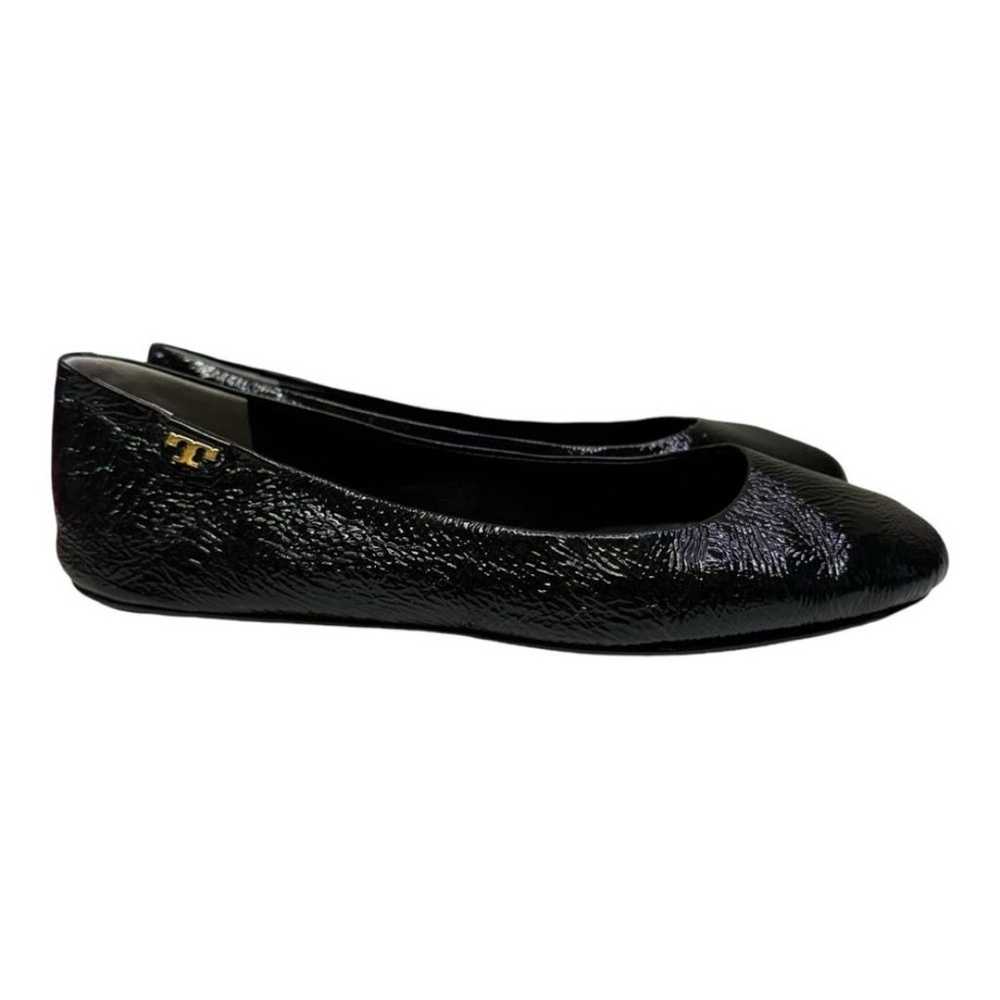 Tory Burch Black Travel Crinkle Ballet Flats with… - image 2