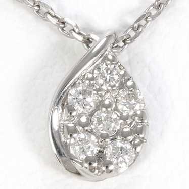 Other LuxUness K10 White Gold Diamond Necklace Me… - image 1