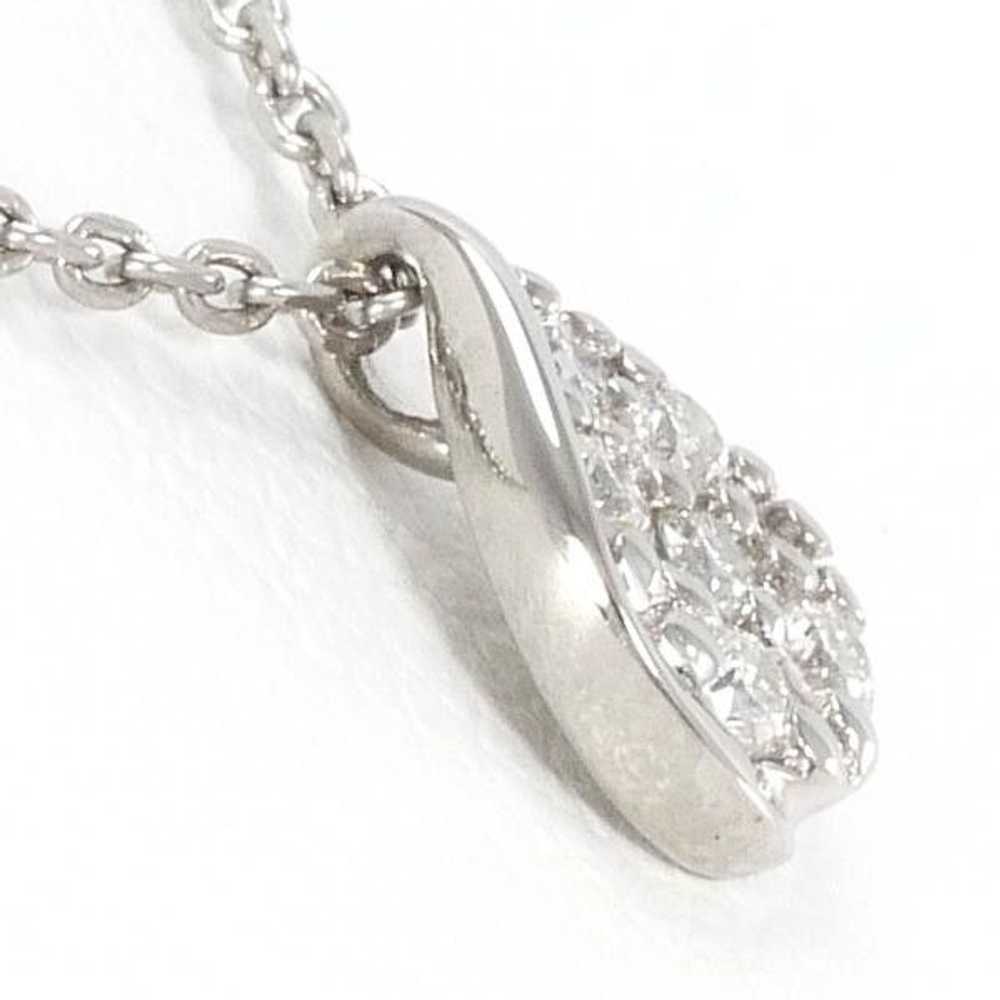 Other LuxUness K10 White Gold Diamond Necklace Me… - image 2